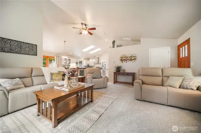 The living area boasts new carpeting, and fresh paint makes moving in a breeze!