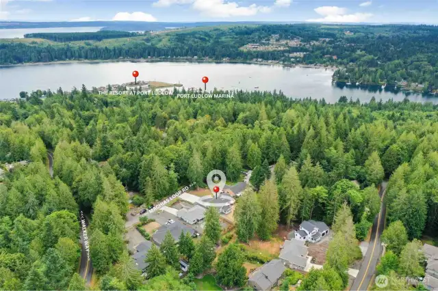 Located in the North Bay area of the Master Planned Resort of Port Ludlow, this property is steps away from the marina, beach, Inn as well as miles of hiking/biking trails & World Champion golf course.  Membership to the Beach Club with an indoor/outdoor pool, exercise facility, athletic courts-is dedicated to residence in North Bay.