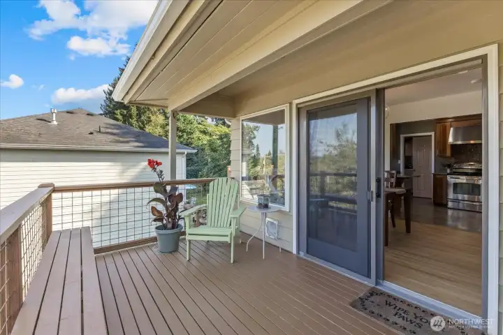 Relaxing deck off dining room