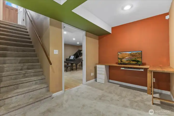 Wide open basement area