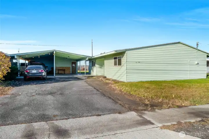 You'll enjoy a large carport and storage room attached to the home.