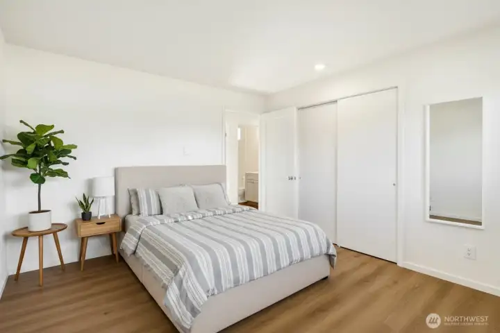 Bedroom virtually staged.