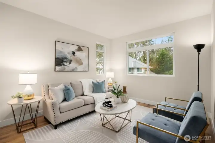 Light and open living room