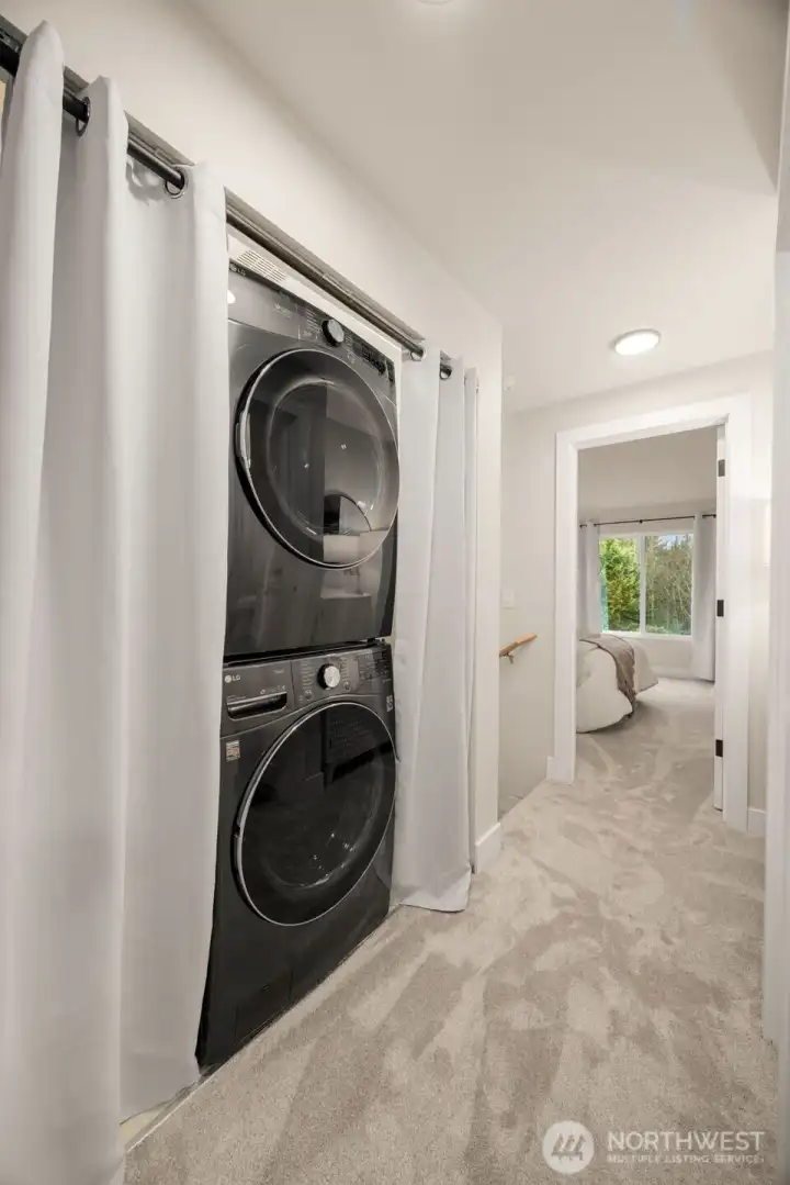 Upstairs washer and dryer