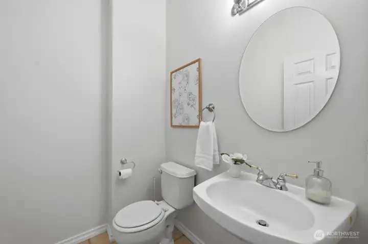 Half bathroom on main level
