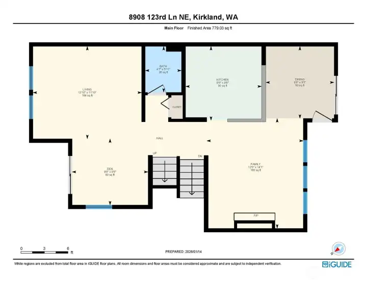 Floor plan of main level