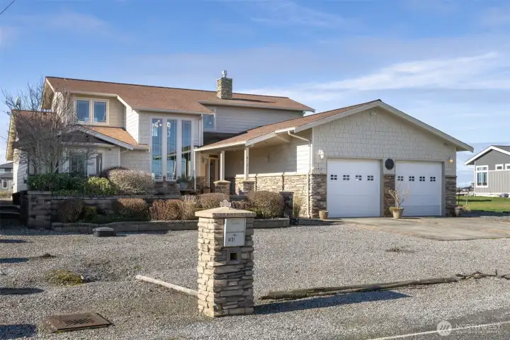 There is abundant parking in addition to the oversized 2 car garage