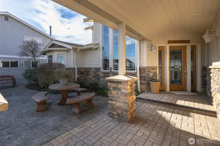 The sweet courtyard patio is quite spacious and offers so many entertaining options