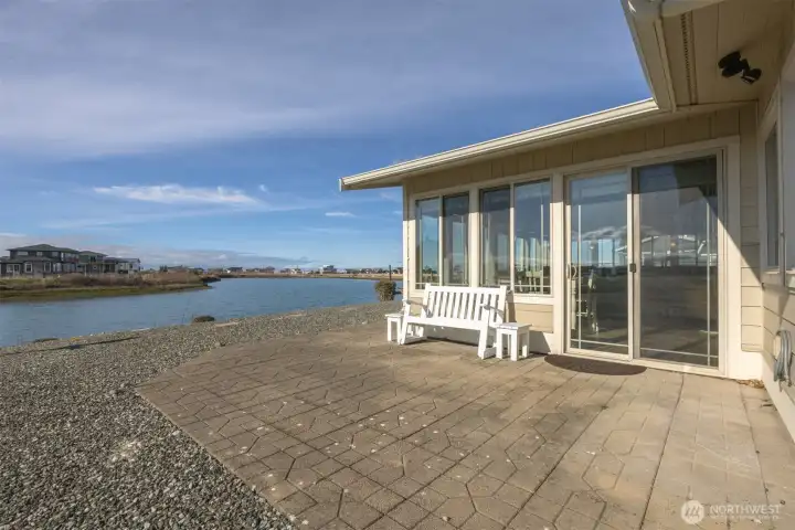 The patio off sunroom is the perfect spot for setting up your grill station