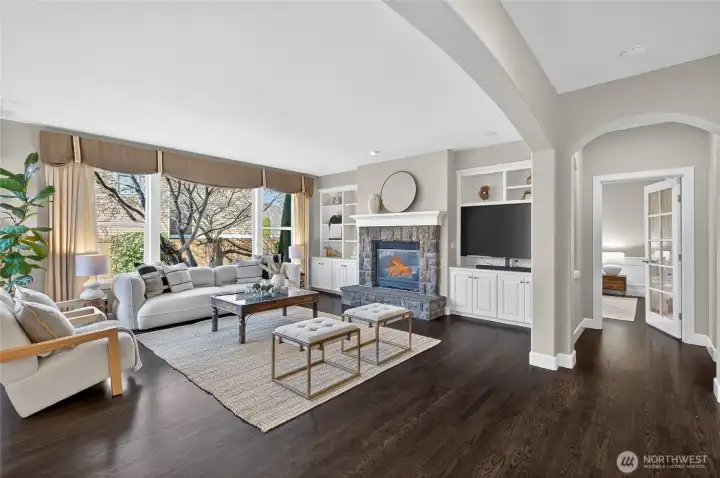 Off this open living space is an additional bedroom or office with a 3/4 bathroom.