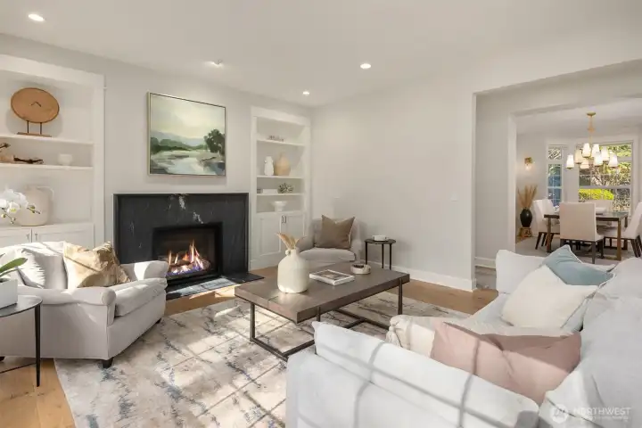 View to the dining room.