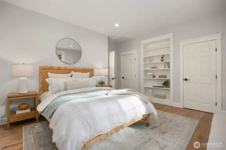 Main floor bedroom with a private entrance and served by the 3/4 bath.