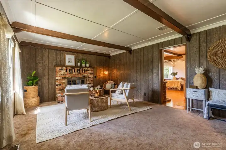 Living Room with entry toward kitchen