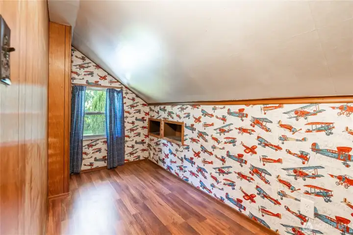 Functional bedroom space for growing family.