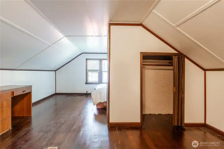 View of Upstairs studio bedroom space.