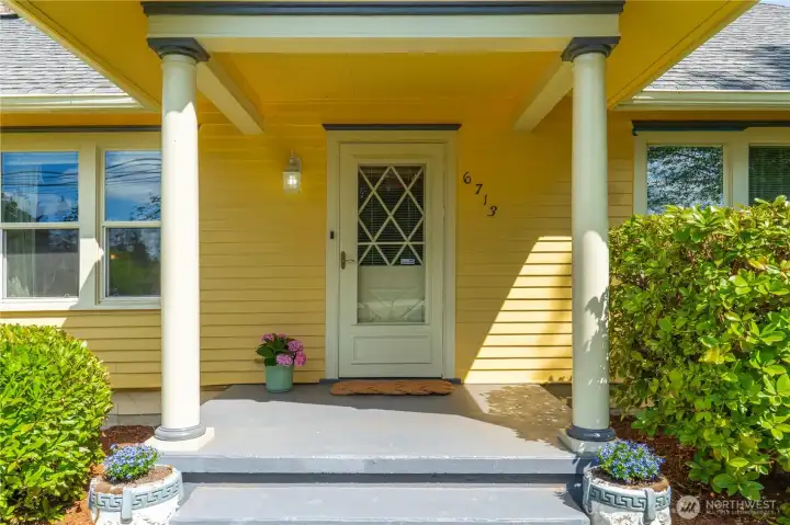 Front Entry with covered porch.