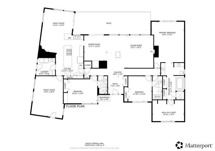 Spacious rooms and flexible flooplan