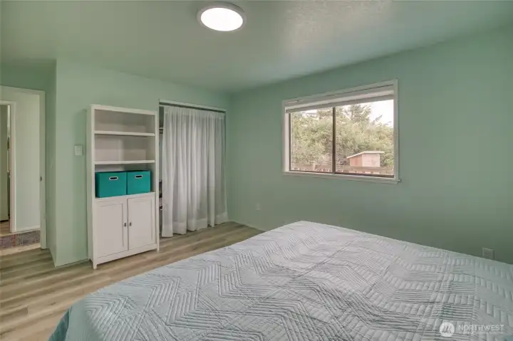 Large bedroom with storage
