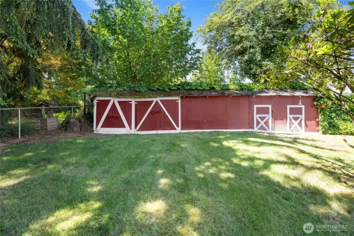 Tons of storage space for tools, lawn equipment and firewood Tons of storage space for tools, lawn equipment and firewood