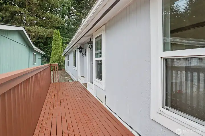 Formal entry way around off the wrap around front deck.