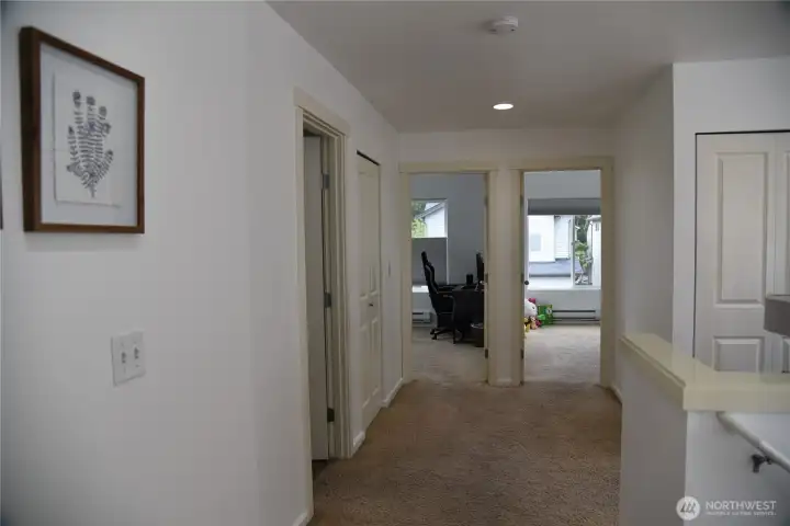 Hallway leading to bedrooms 2 and 3 Hallway leading to bedrooms 2 and 3