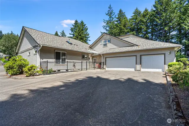 Bonus!! The three car garage and large driveway means you wont' have to worry about where your guests will park.