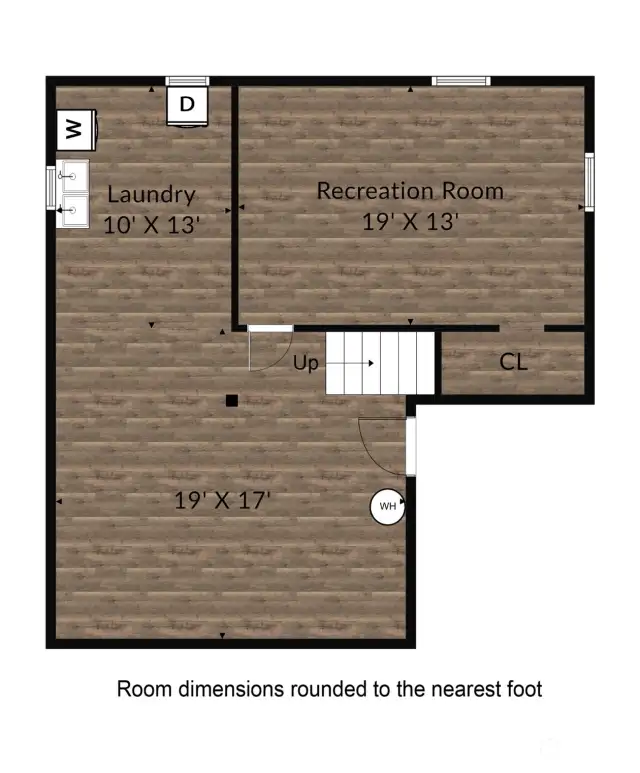 Lower level floor plan