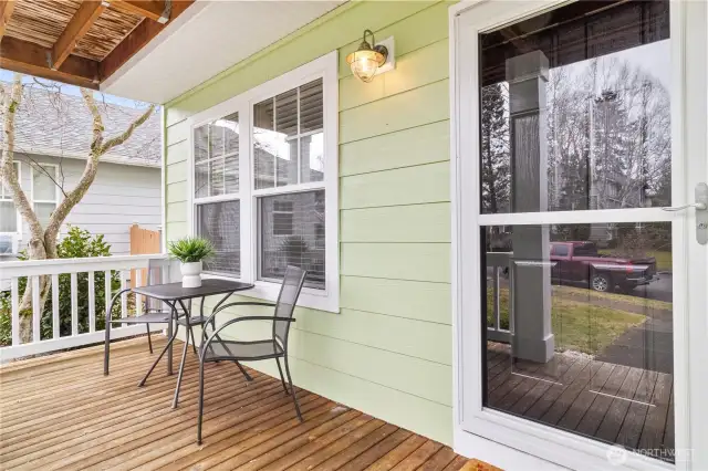 Covered front porch.