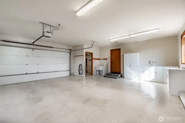 Huge 728 sq ft garage with storage and furnace room