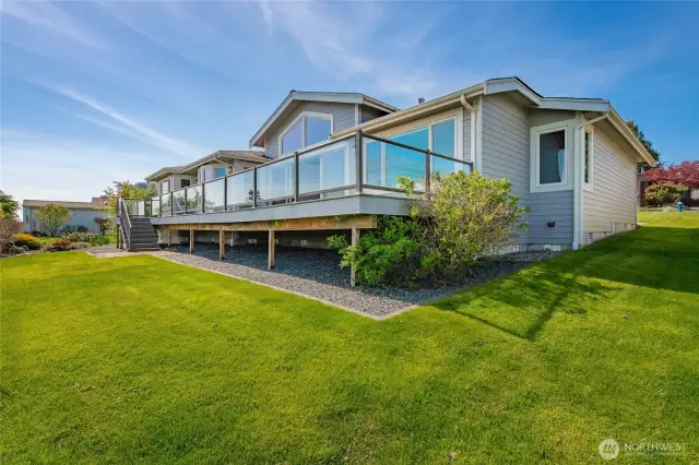 Expansive deck to take in this homes panoramic views