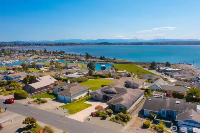 Birch Bay, Mt Baker and the marina view