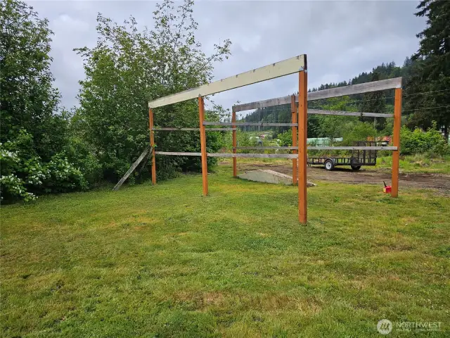 Start of a garage building