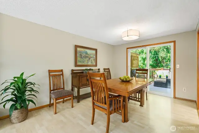 Spacious formal dining area.