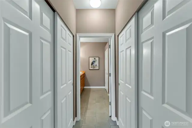 The primary has a walk-in closet and a reach in closet.