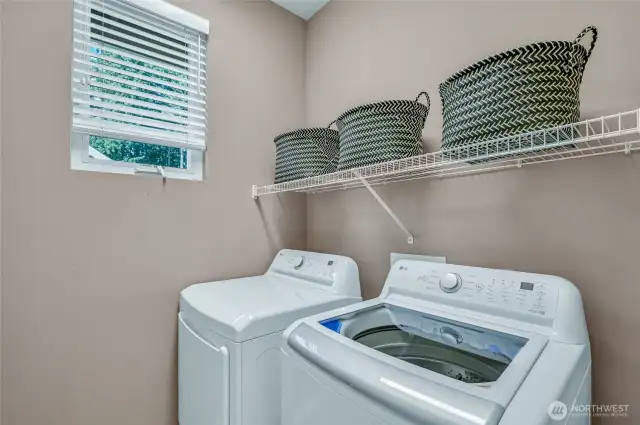 The washer and dryer are ~ 8 months old and are included with the home.