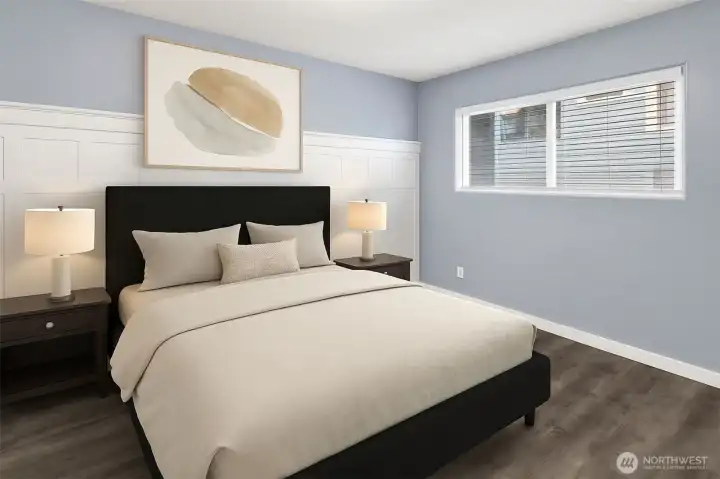 Staged bedroom- AI image.