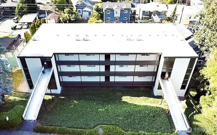 Aerial View of front of building