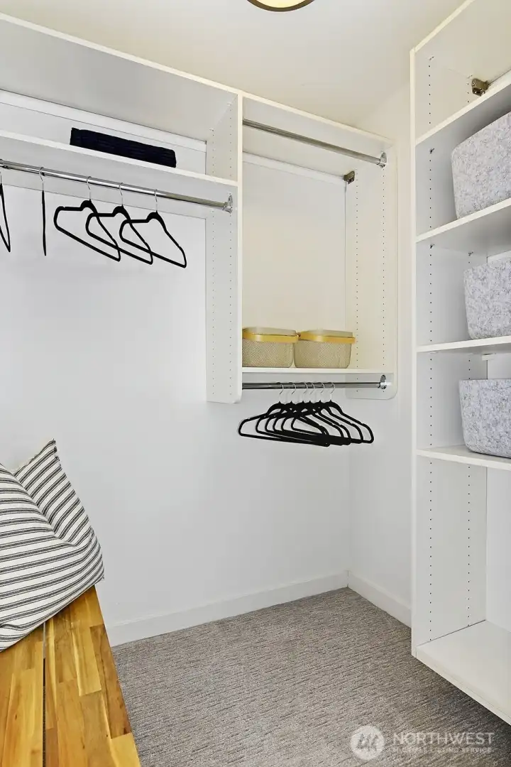 Primary walk in closet