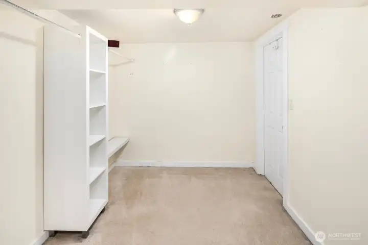 Second primary suite walk-in closet.