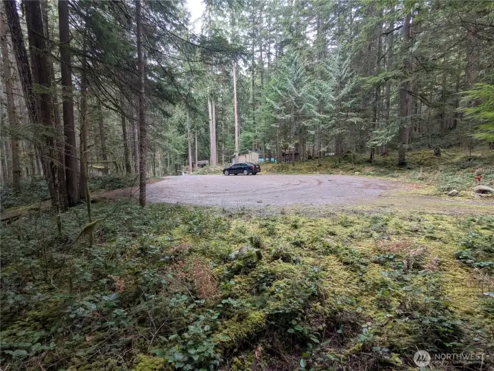 View looking north from lot towards street