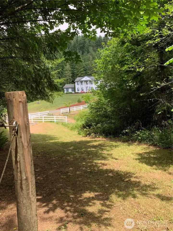 A view from the log playhouse