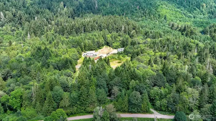 Nestled against the 110,000 acres of forestland