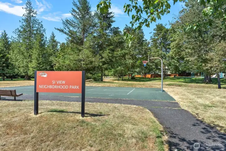 One of three parks in Si View neighborhood and backs to the property.