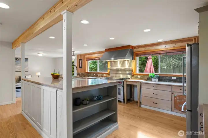 Cabinets are sanded down, seller willing to work with buyers to have them finished