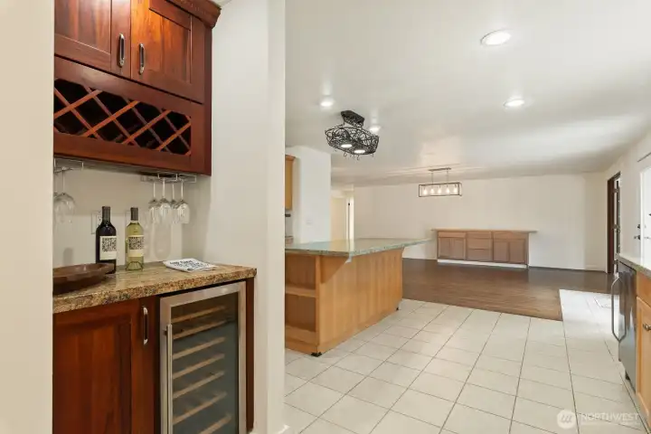 Wine barn and wine fridge