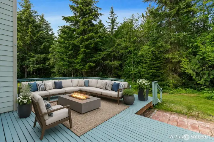 Back deck - virtually staged. Back deck - virtually staged.