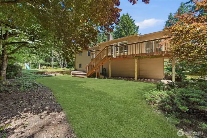 Back yard of the home.