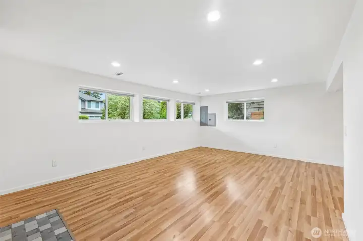 Lower floor rec room Lower floor rec room