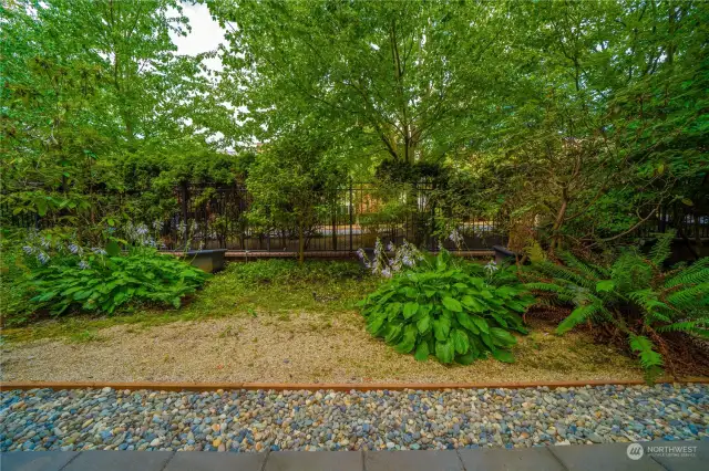 Secluded private patio surrounded by nature galore.