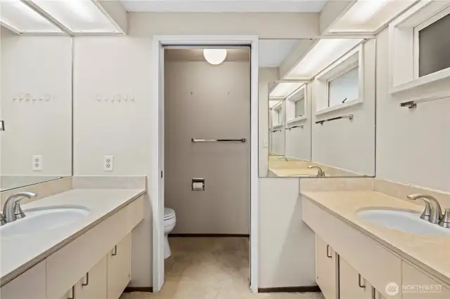 3/4 bathroom off primary bedroom